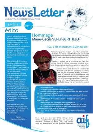 Lettre d'Infos N°12 (Juin 2016)