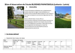 Bilan Lettonie