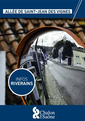 INFOS RIVERAINS - ALLEE DE SAINT JEAN DES VIGNES