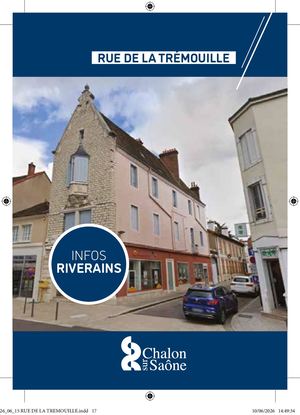INFOS RIVERAINS - RUE DE LA TREMOUILLE