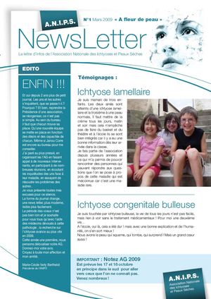 Lettre d'Infos N°1 (Mars 2009)