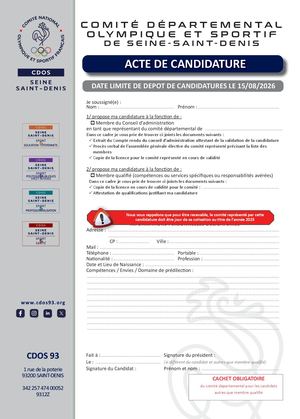 Acte De Candidature