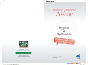 Brochure "atelier Avène hygiène-hydratation"
