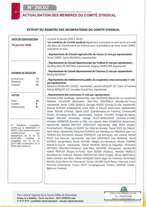26c02 Actualisation Des Membres Du Comite Syndical