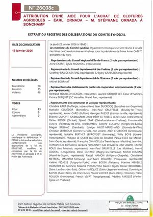 26c08c Attribution D Une Aide Pour L Achat De Clotures Agricoles Earl Ornada A Sonchamp