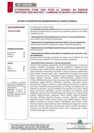26c09 Attribution D Une Aide Pour Le Conseil En Energie Partagee 2025 2026 2027 Commune De Magny Les Hameaux