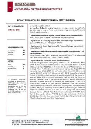 26c13 Approbation Du Tableau Des Effectifs