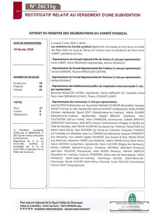 26c15g Rectificatif Relatif Au Versement D Une Subvention