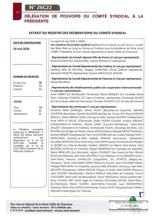 26c22 Delegation De Pouvoirs Du Comite Syndical A La Presidente
