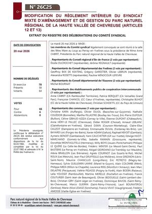 26c25 Modification Du Reglement Interieur Du Parc