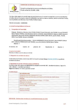 PV 25 avril 2026