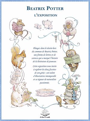 Panneaux de l'exposition "Beatrix Potter"