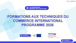 Formations au Commerce International 2026