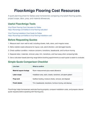 FloorAmigo Flooring Cost Resources