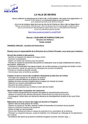Auxiliaire de Puericulture Pirouette