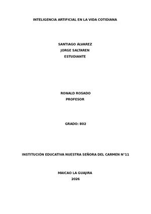Inteligencia Artificial En La Vida Cotidiana
