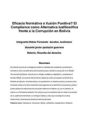 Eficacia Normativa O Ilusión Punitiva