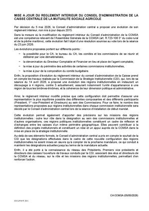 09. Mise à Jour Du Réglement Intérieur Du Conseil Central