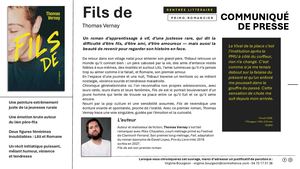Communiqué de presse "Fils de"