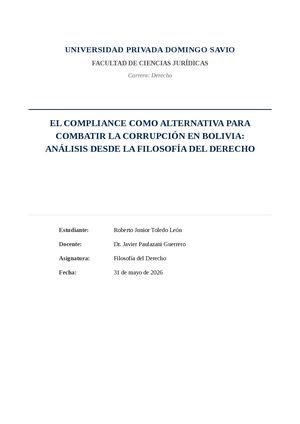 Analisis Filosofico Compliance Bolivia Portada