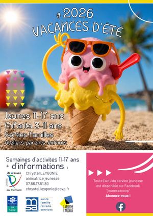 Plaquette Vacances été 2026