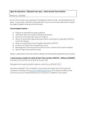 Offres D'emploi