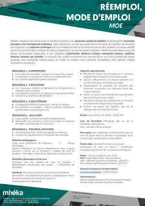 Formation Reemploi Mode D'emploi - Moe_Programme