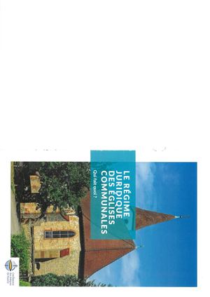Livret Régime Juridique Des Eglises Communales
