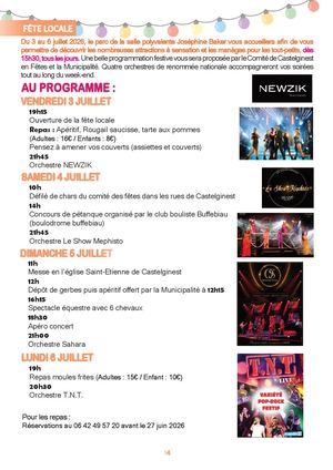 Programme Fete Locale