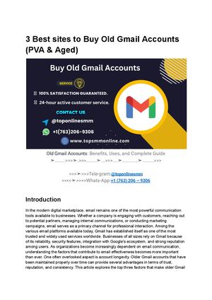 3 Best Sites To Buy Old Gmail Accounts (Pva & Aged)