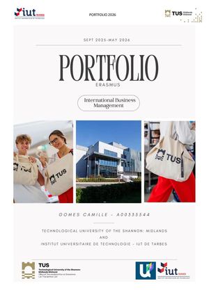 Portfolio Erasmus 2025 2026