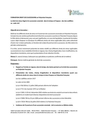 Programme Successions Anomales Polynésie Nov 2026 Homologation Cnb