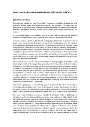 Home Office E O Futuro Das Organizações E Das Pessoas
