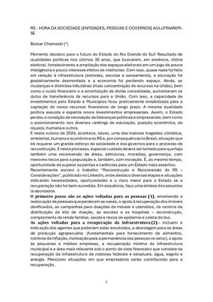 Hora Das Entidades Empresariais E Sociedade Se Aglutinar