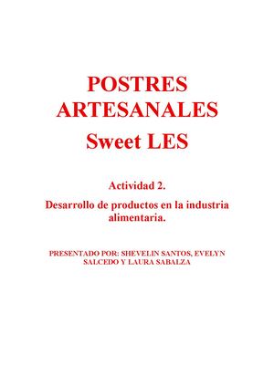 Postres Artesanales