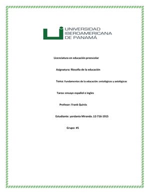 Tarea Ensayo