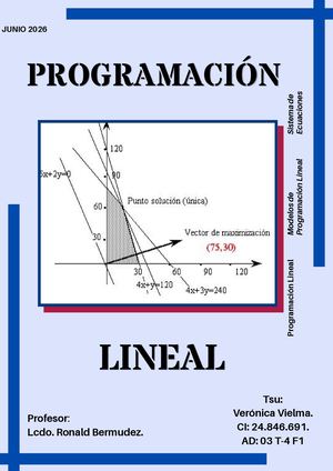 Programación Lineal Verónicavielma