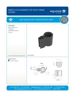DD1007_Rebar Clip Alignment, Dry Deck® Drain System (CS263)