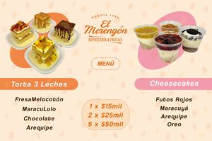 Menú Tortas & Cheese Cakes