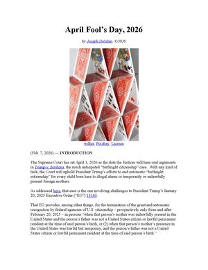 April Fool's Day 2026