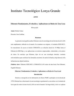 Monografia Ethernet 7 Paginas