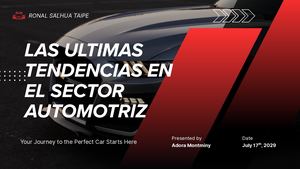 Black And Red Gradient Modern Car Dealership Automotive Presentation