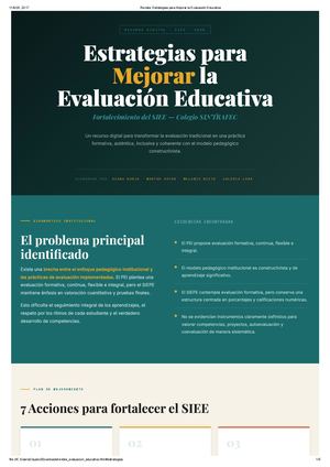 Revista Estrategias Para Mejorar La Evaluación Educativa