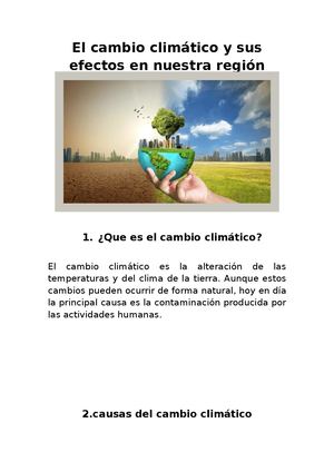 El Cambio Climatico