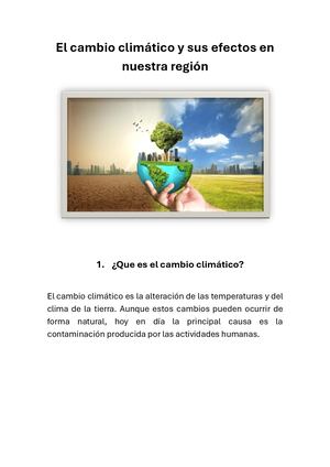 El Cambio Climatico 2