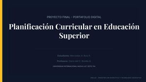 Planificación Curricular en nivel Superior