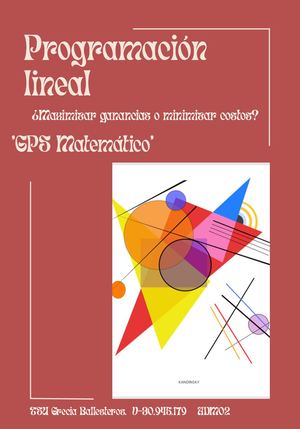 Modelo de programación lineal por Grecia Ballesteros