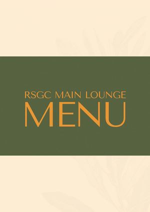 RSGC Main Lounge Menu