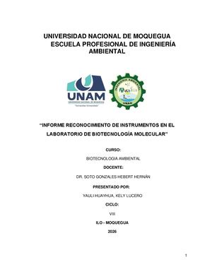 Informe De Reconocimiento De Equipos De Laboratorio