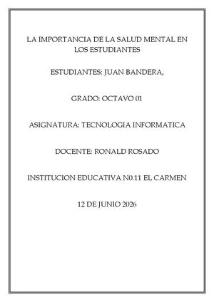LA IMPORTANCIA DE LA SALUD MENTAL EN LOS ESTUDIANTES